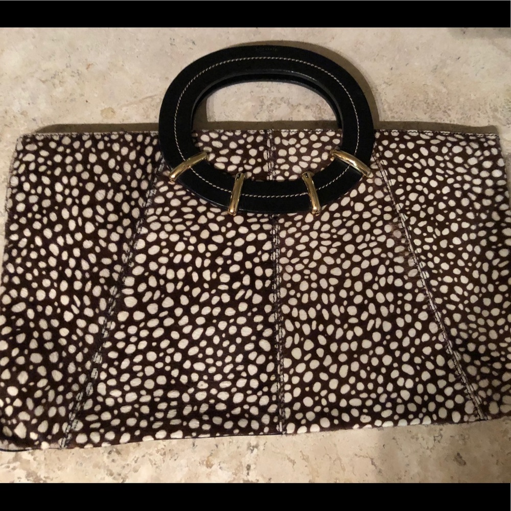 Kate Spade animal print/fur handbag